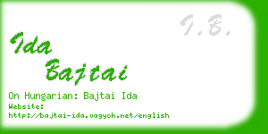 ida bajtai business card